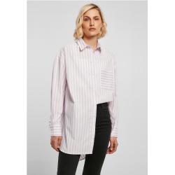 Nõi ing // Urban Classics / Ladies Oversized Stripe Shirt white/lilac