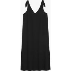 V-neck pinafore maxi dress - Black