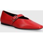 Női Lezser Gumi Piros Vagabond Balerina cipők 36-os méretben 