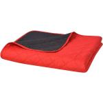 vidaXL 131554 Double-sided Quilted Bedspread Red and Black 230x260 cm
