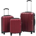 Business Sötét vörös árnyalatú vidaXL Bőrönd szettek 3 darab / csomag 
