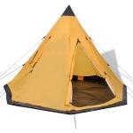 vidaXL 4 személyes sárga sátor