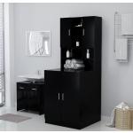 Fekete vidaXL Fürdőszoba szekrények Tölgy 