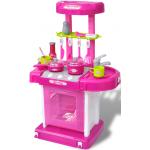 vidaXL Gyerek játékkonyha fény és hangeffektussal rózsaszín