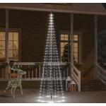 vidaXL karácsonyfa zászlórúdon 310 hideg fehér LED-del 300 cm