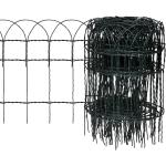 vidaXL kerti porszórt bevonatú vas szegélyezõ kerítés 10 x 0,4 m
