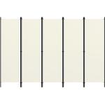vidaXL krémfehér 5 paneles paraván 250 x 180 cm