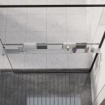 vidaXL króm alumínium zuhanypolc walk-in zuhanyfalhoz 115 cm