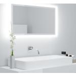 Magasfényű Modern Üveg Fehér vidaXL Falra szerelhető Tükrök 