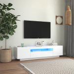 vidaXL magasfényű fehér TV-szekrény LED-lámpákkal 160 x 35 x 40 cm