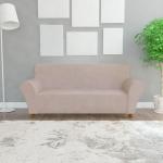vidaXL 131090 Stretch Couch Slipcover Beige Polyester Jersey