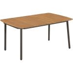vidaXL 44234 Garden Table 150x90x72cm Solid Acacia Wood and Steel
