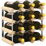 vidaXL tömör fenyõfa bortartó állvány 12 palackhoz