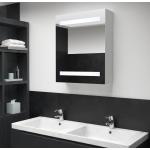 vidaXL tükrös fürdõszobaszekrény LED világítással 50 x 13,5 x 60 cm