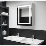 vidaXL tükrös fürdõszobaszekrény LED világítással 50 x 13 x 70 cm