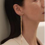 Fényes Női Vintage Arany Lógós fülbevalók 