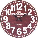 Női Vintage Sötét vörös árnyalatú Wooden Clock Faliórák 