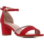 Strasszos Női Lezser Piros Weide Magassarkú cipők - 7-9 cm-es sarokkal 41-es méretben 