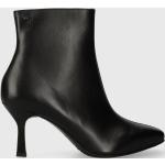 Női Szexi Bőr Fekete Wojas Tűsarkú cipők Cipzáros kapoccsal 36-os méretben 