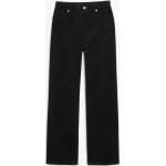 Yoko corduroy trousers high waist wide leg - Black