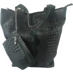 Női Lezser Bőr Sötétzöld árnyalatú Bevásárló táskák 