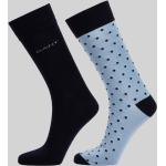 Férfi Klasszikus Elasztán Kék Gant Solid Téli Pamut zoknik 2 darab / csomag L-es 